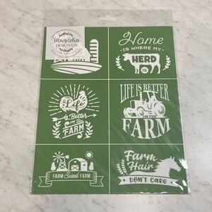 Magnolia Design Co Farm Minis Silkscreen Stencils NEW
